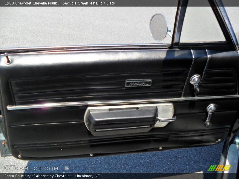 Sequoia Green Metallic / Black 1968 Chevrolet Chevelle Malibu