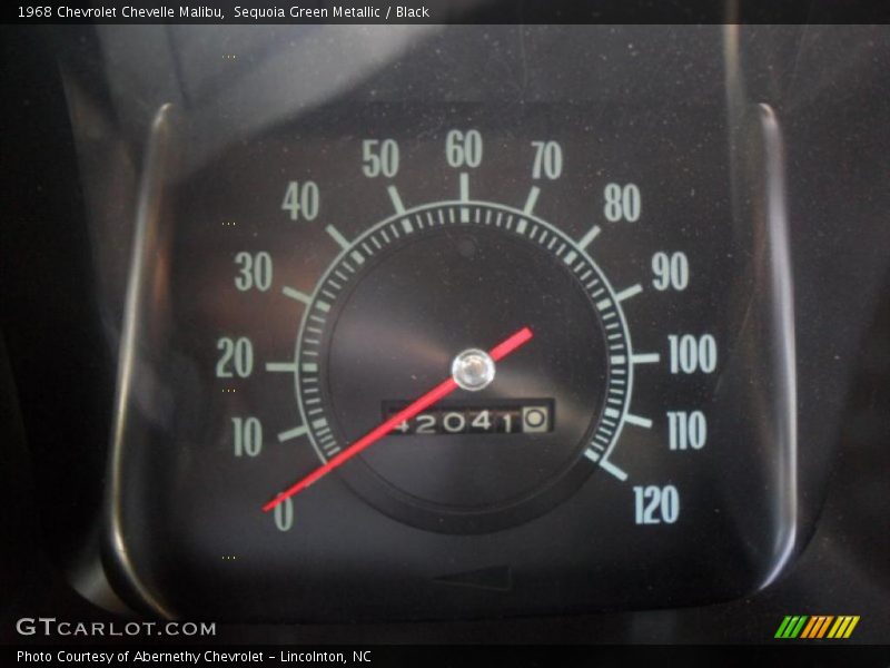 Sequoia Green Metallic / Black 1968 Chevrolet Chevelle Malibu