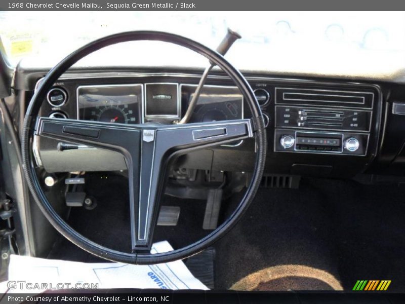 Sequoia Green Metallic / Black 1968 Chevrolet Chevelle Malibu