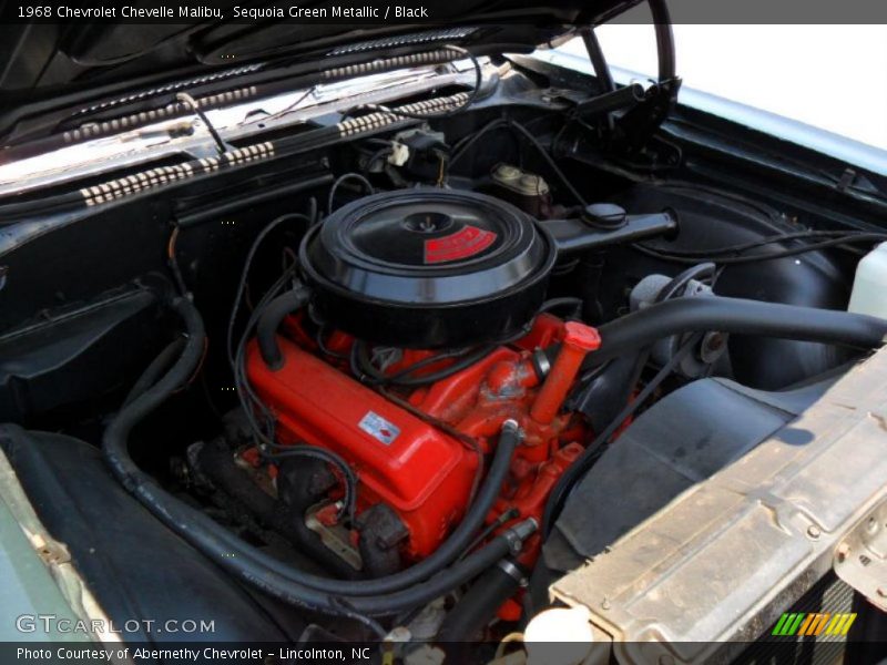 Sequoia Green Metallic / Black 1968 Chevrolet Chevelle Malibu