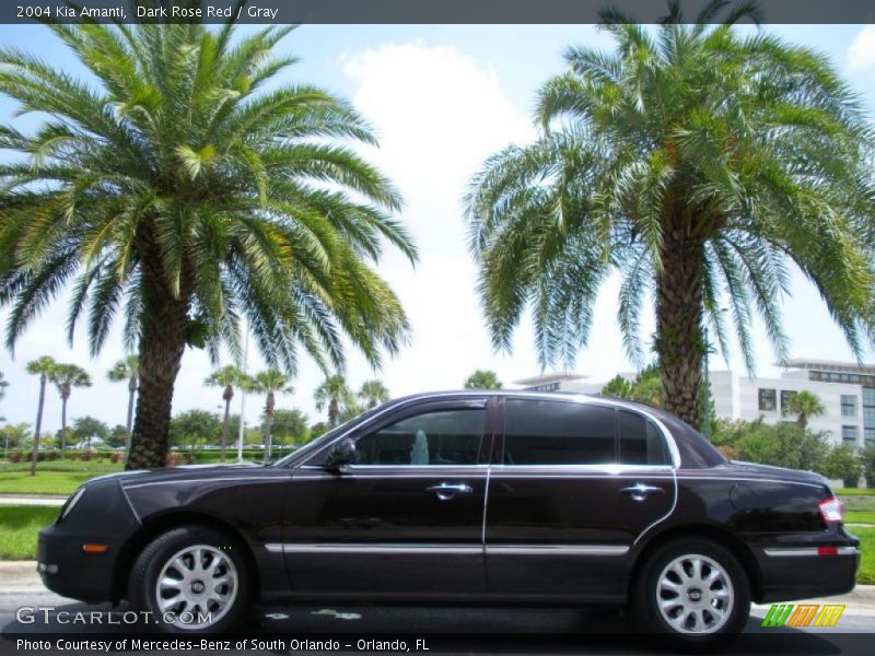Dark Rose Red / Gray 2004 Kia Amanti