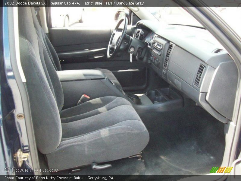 Patriot Blue Pearl / Dark Slate Gray 2002 Dodge Dakota SXT Regular Cab 4x4