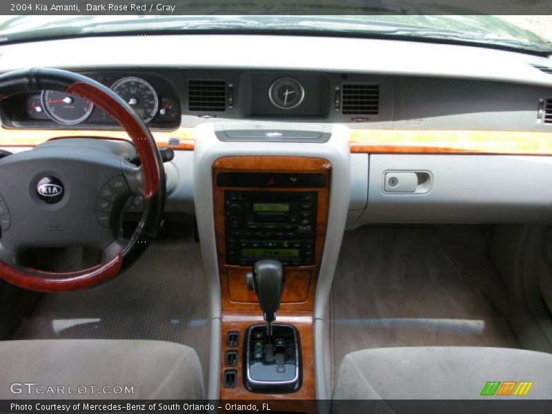 Dark Rose Red / Gray 2004 Kia Amanti