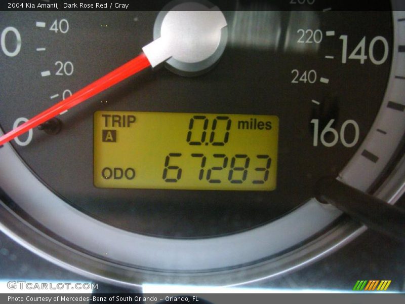 Dark Rose Red / Gray 2004 Kia Amanti
