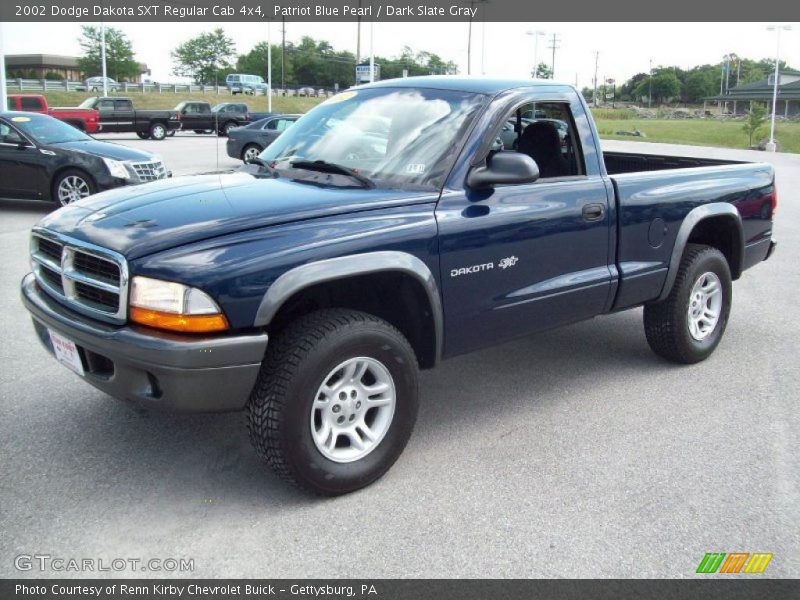 Patriot Blue Pearl / Dark Slate Gray 2002 Dodge Dakota SXT Regular Cab 4x4