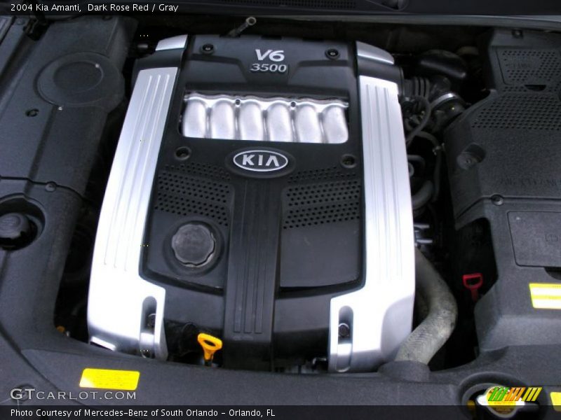 Dark Rose Red / Gray 2004 Kia Amanti