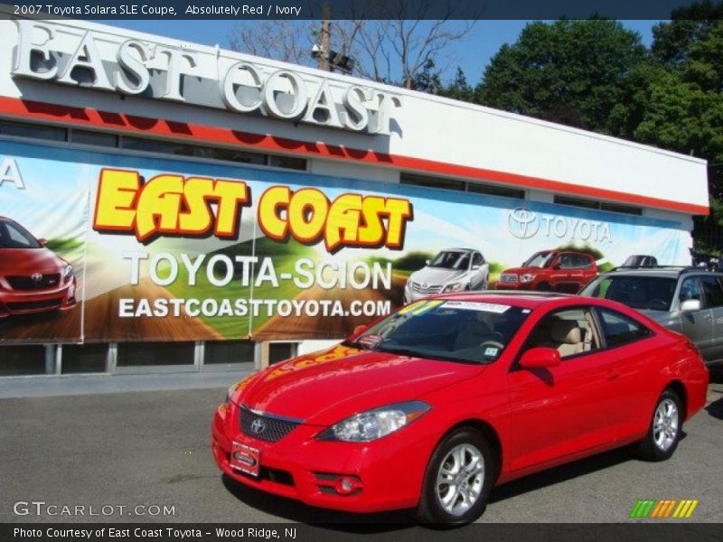 Absolutely Red / Ivory 2007 Toyota Solara SLE Coupe