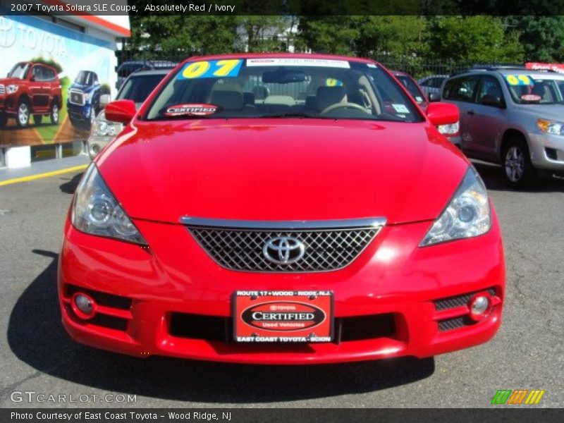 Absolutely Red / Ivory 2007 Toyota Solara SLE Coupe