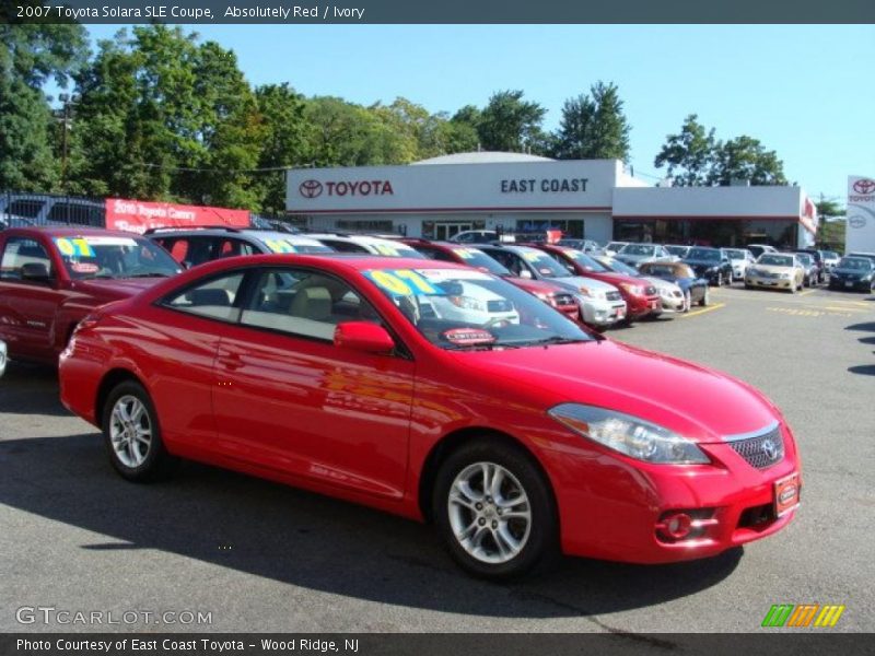 Absolutely Red / Ivory 2007 Toyota Solara SLE Coupe