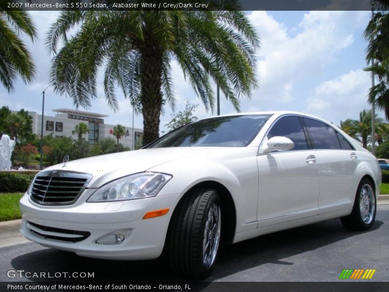 Alabaster White / Grey/Dark Grey 2007 Mercedes-Benz S 550 Sedan