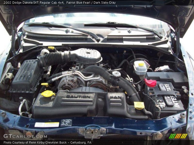 Patriot Blue Pearl / Dark Slate Gray 2002 Dodge Dakota SXT Regular Cab 4x4