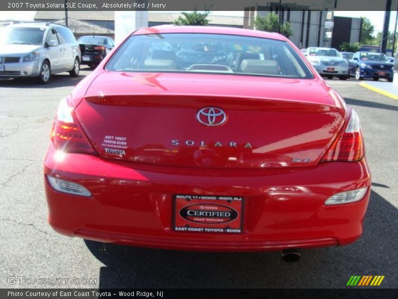 Absolutely Red / Ivory 2007 Toyota Solara SLE Coupe