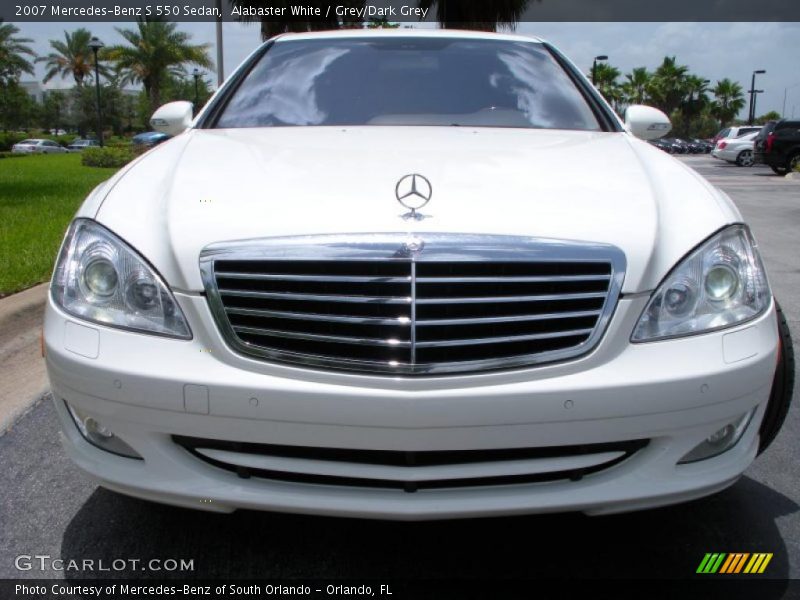 Alabaster White / Grey/Dark Grey 2007 Mercedes-Benz S 550 Sedan