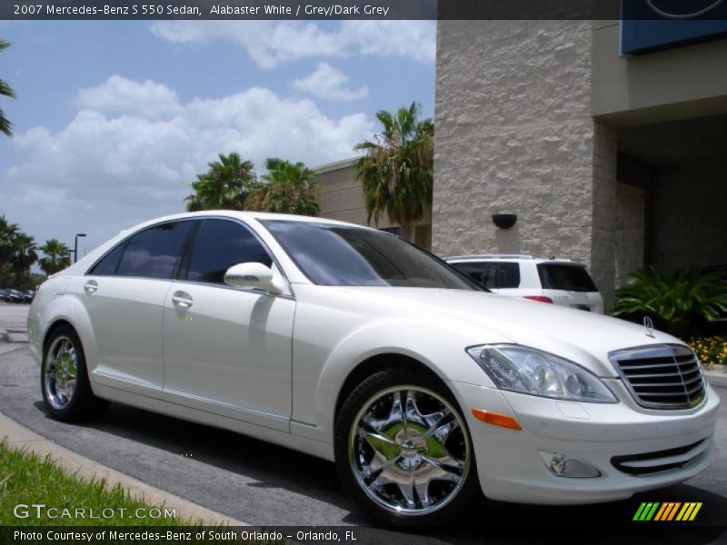 Alabaster White / Grey/Dark Grey 2007 Mercedes-Benz S 550 Sedan