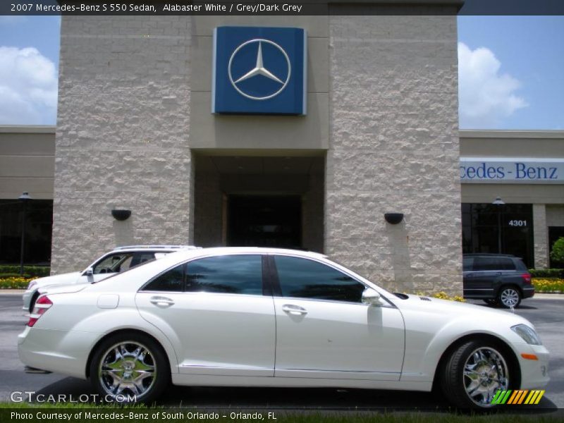 Alabaster White / Grey/Dark Grey 2007 Mercedes-Benz S 550 Sedan
