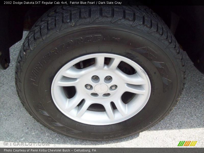 Patriot Blue Pearl / Dark Slate Gray 2002 Dodge Dakota SXT Regular Cab 4x4