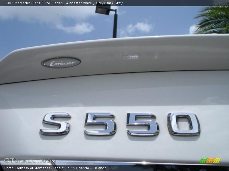 Alabaster White / Grey/Dark Grey 2007 Mercedes-Benz S 550 Sedan