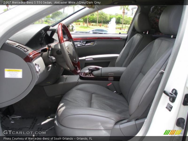 Alabaster White / Grey/Dark Grey 2007 Mercedes-Benz S 550 Sedan