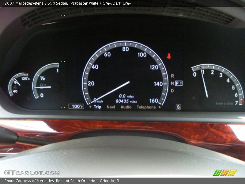 Alabaster White / Grey/Dark Grey 2007 Mercedes-Benz S 550 Sedan