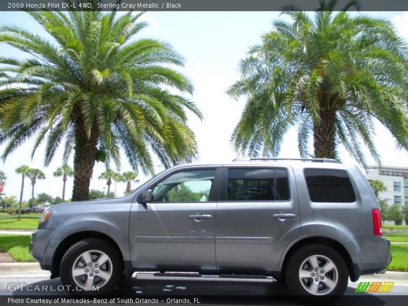 Sterling Gray Metallic / Black 2009 Honda Pilot EX-L 4WD