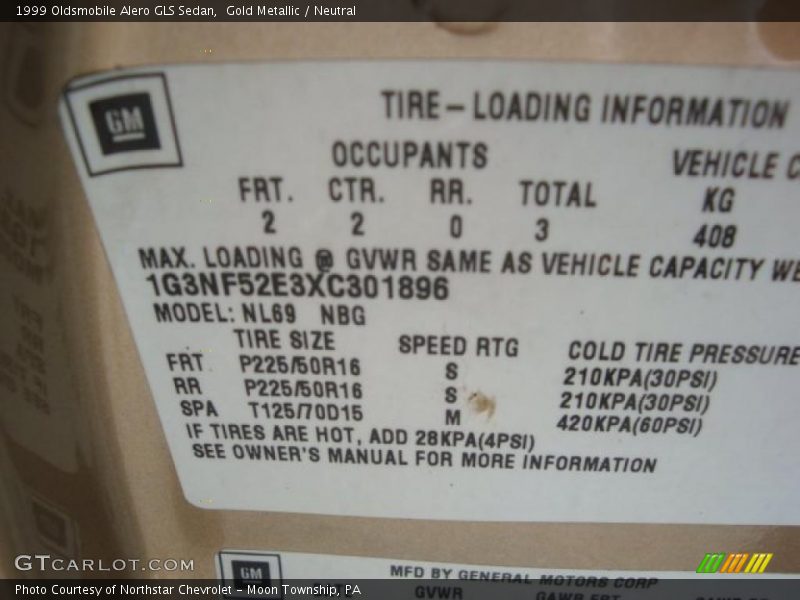 Gold Metallic / Neutral 1999 Oldsmobile Alero GLS Sedan