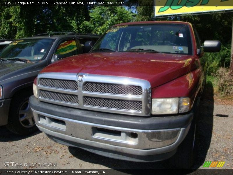 Claret Red Pearl / Tan 1996 Dodge Ram 1500 ST Extended Cab 4x4