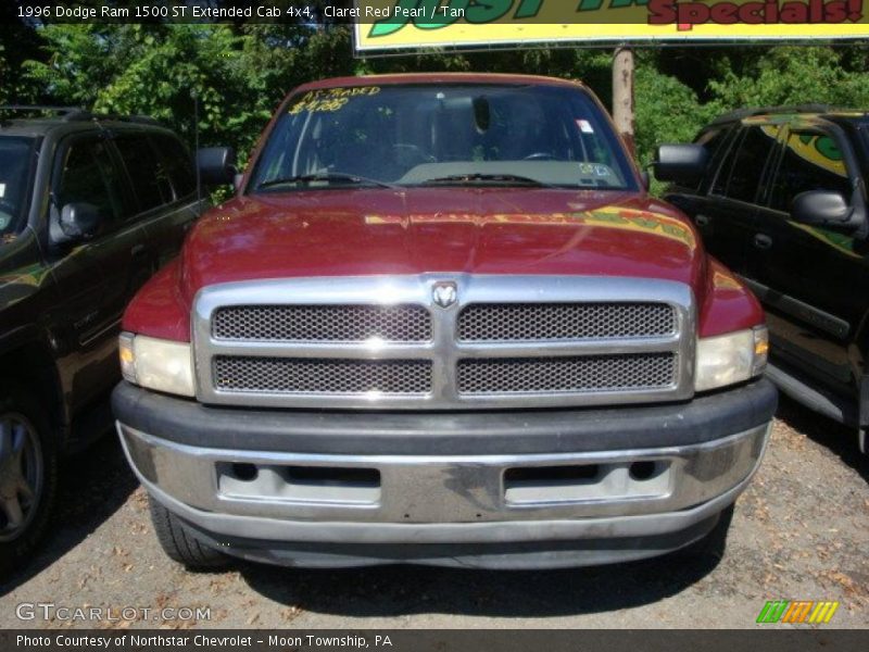 Claret Red Pearl / Tan 1996 Dodge Ram 1500 ST Extended Cab 4x4