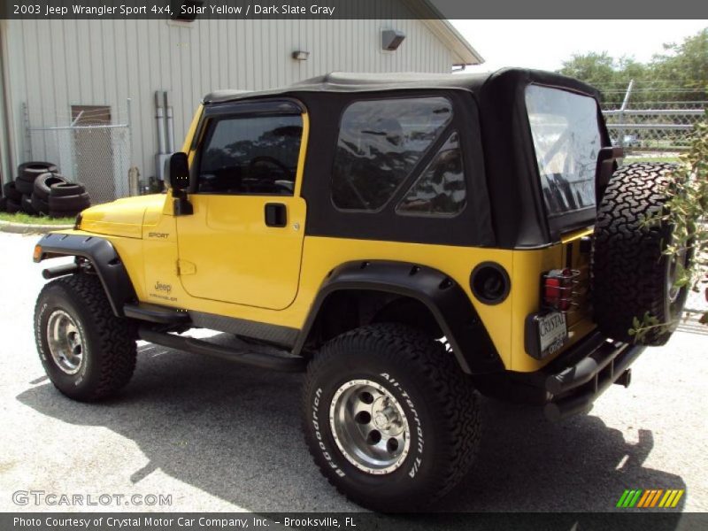 Solar Yellow / Dark Slate Gray 2003 Jeep Wrangler Sport 4x4