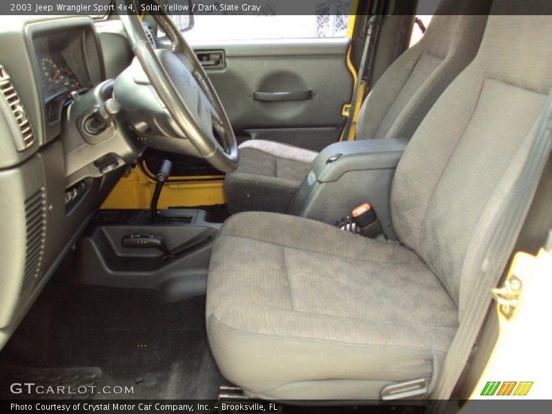 Solar Yellow / Dark Slate Gray 2003 Jeep Wrangler Sport 4x4