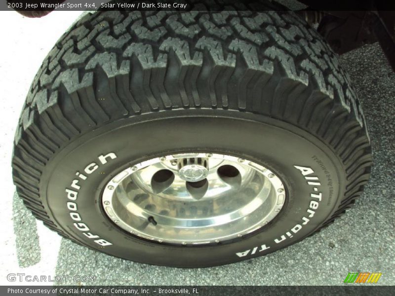 Solar Yellow / Dark Slate Gray 2003 Jeep Wrangler Sport 4x4