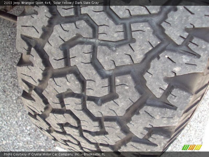 Solar Yellow / Dark Slate Gray 2003 Jeep Wrangler Sport 4x4