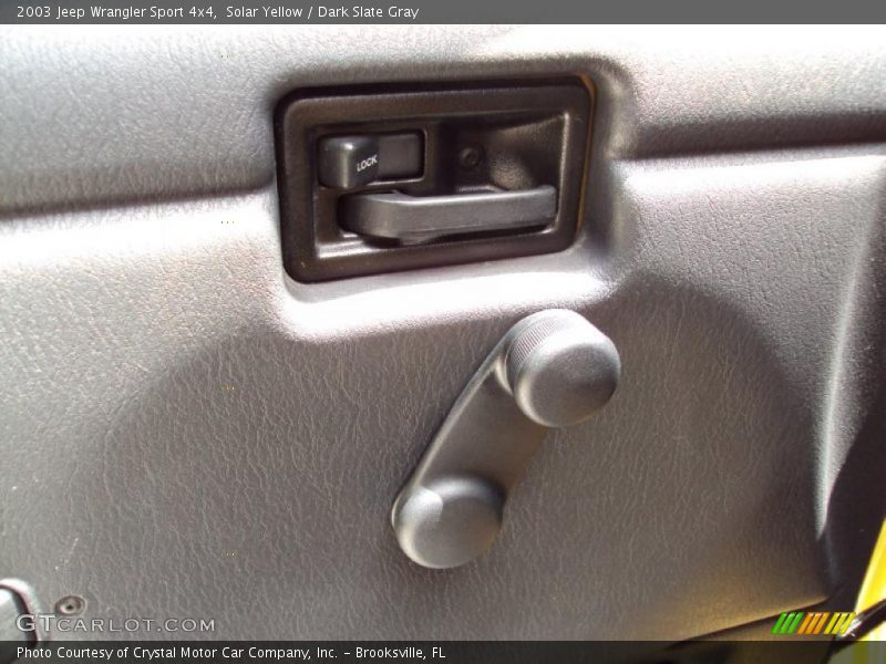 Solar Yellow / Dark Slate Gray 2003 Jeep Wrangler Sport 4x4