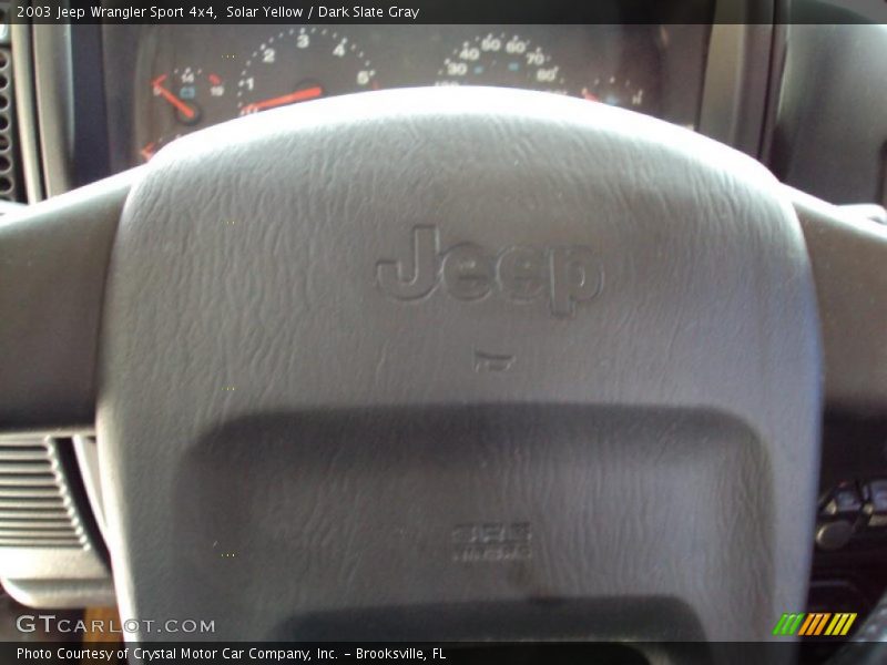 Solar Yellow / Dark Slate Gray 2003 Jeep Wrangler Sport 4x4
