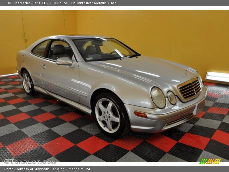 Brilliant Silver Metallic / Ash 2002 Mercedes-Benz CLK 430 Coupe
