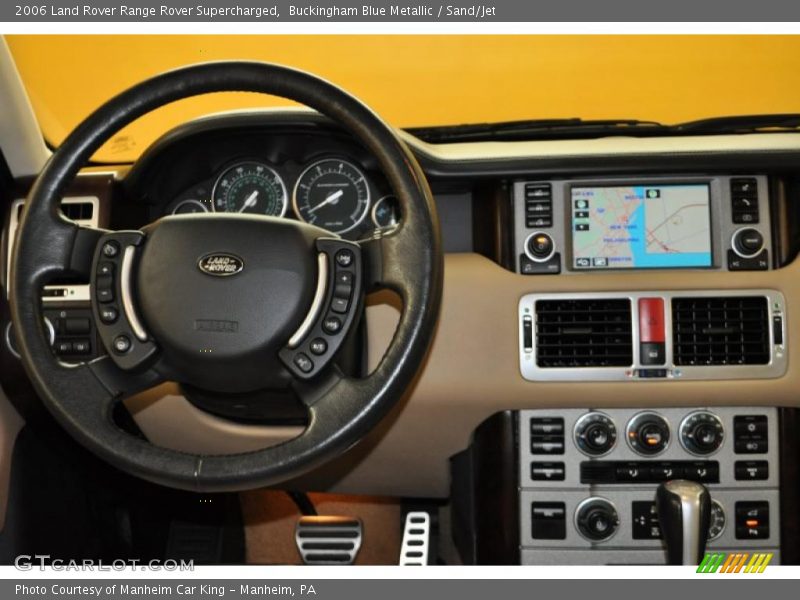 Buckingham Blue Metallic / Sand/Jet 2006 Land Rover Range Rover Supercharged