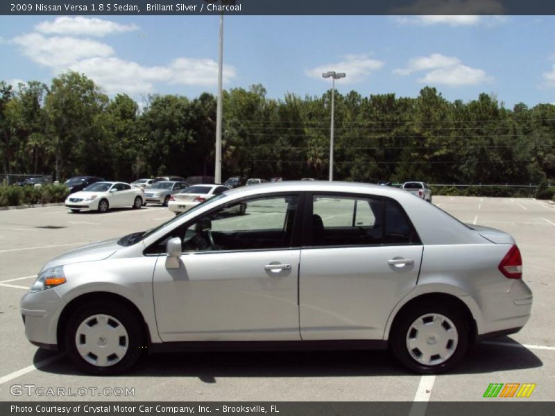 Brillant Silver / Charcoal 2009 Nissan Versa 1.8 S Sedan