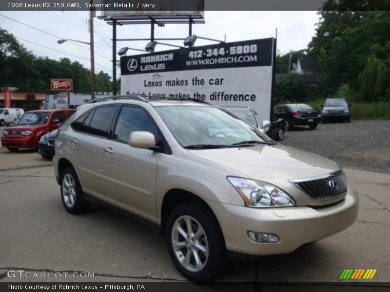Savannah Metallic / Ivory 2008 Lexus RX 350 AWD