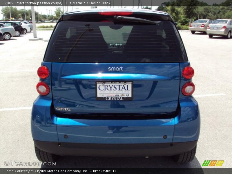 Blue Metallic / Design Black 2009 Smart fortwo passion coupe