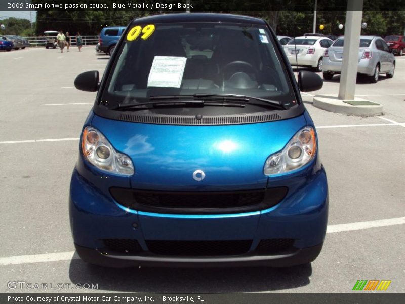 Blue Metallic / Design Black 2009 Smart fortwo passion coupe