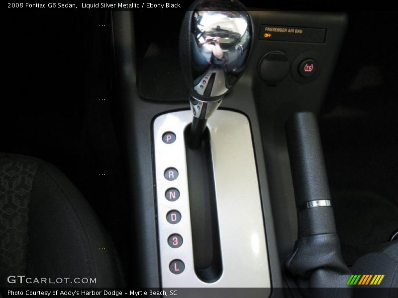 Liquid Silver Metallic / Ebony Black 2008 Pontiac G6 Sedan