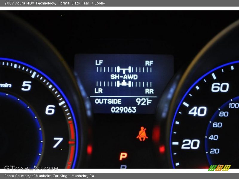 Formal Black Pearl / Ebony 2007 Acura MDX Technology