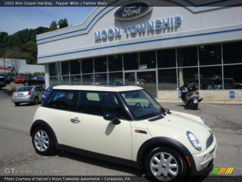 Pepper White / Panther Black 2003 Mini Cooper Hardtop