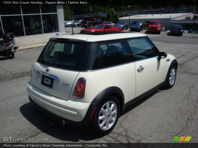Pepper White / Panther Black 2003 Mini Cooper Hardtop