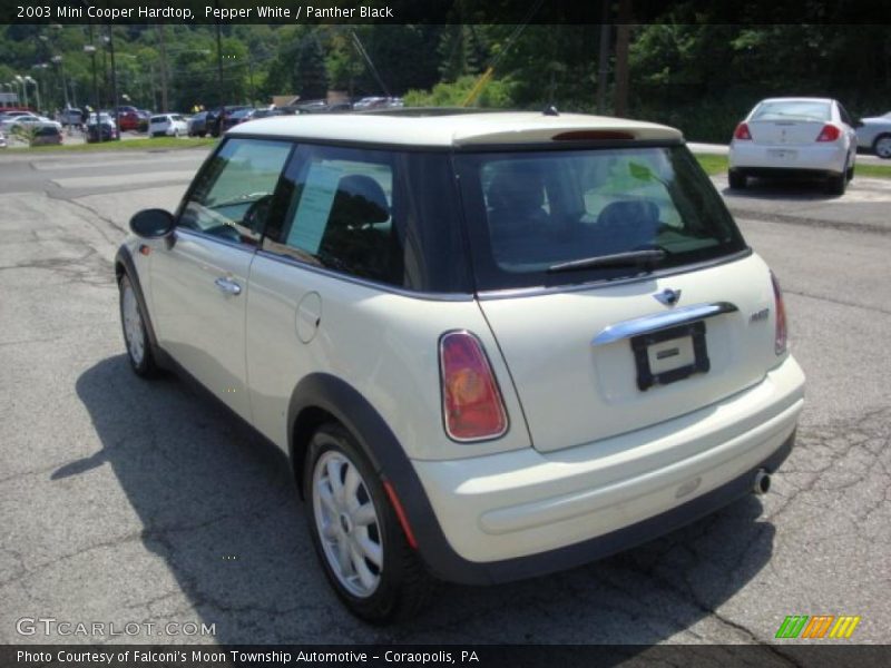 Pepper White / Panther Black 2003 Mini Cooper Hardtop