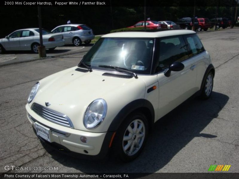 Pepper White / Panther Black 2003 Mini Cooper Hardtop