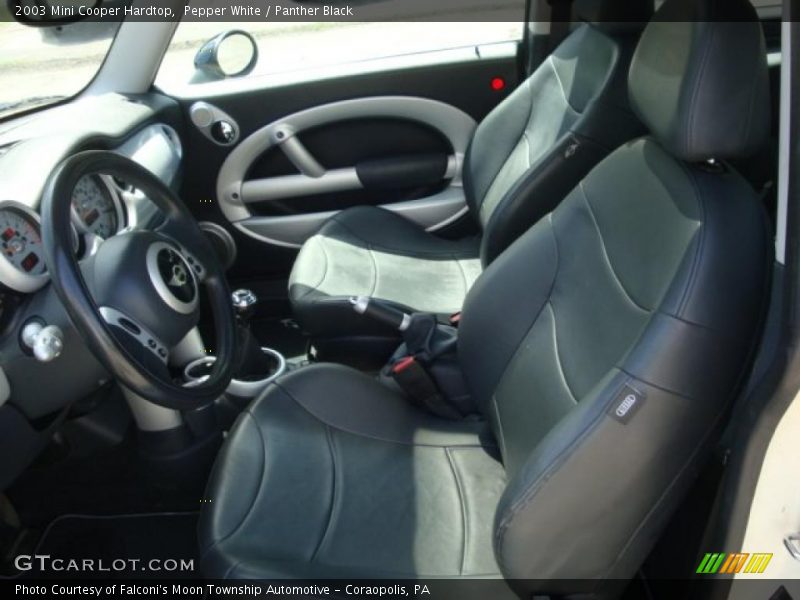Pepper White / Panther Black 2003 Mini Cooper Hardtop