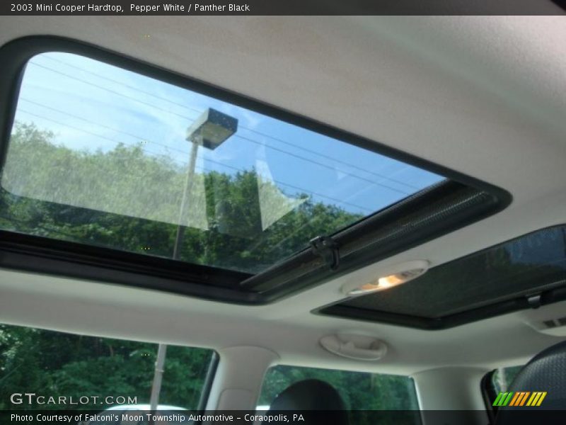 Pepper White / Panther Black 2003 Mini Cooper Hardtop