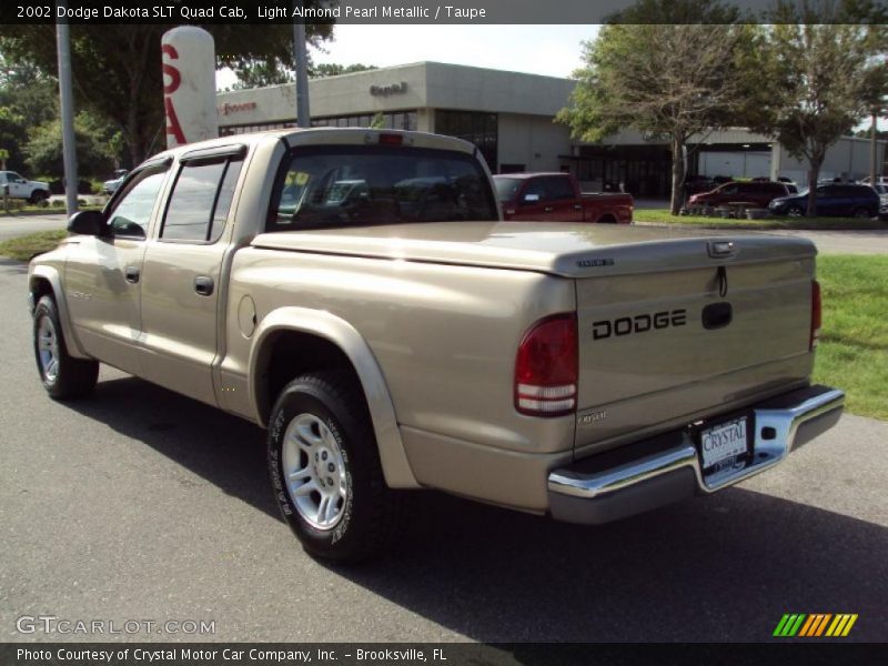 Light Almond Pearl Metallic / Taupe 2002 Dodge Dakota SLT Quad Cab