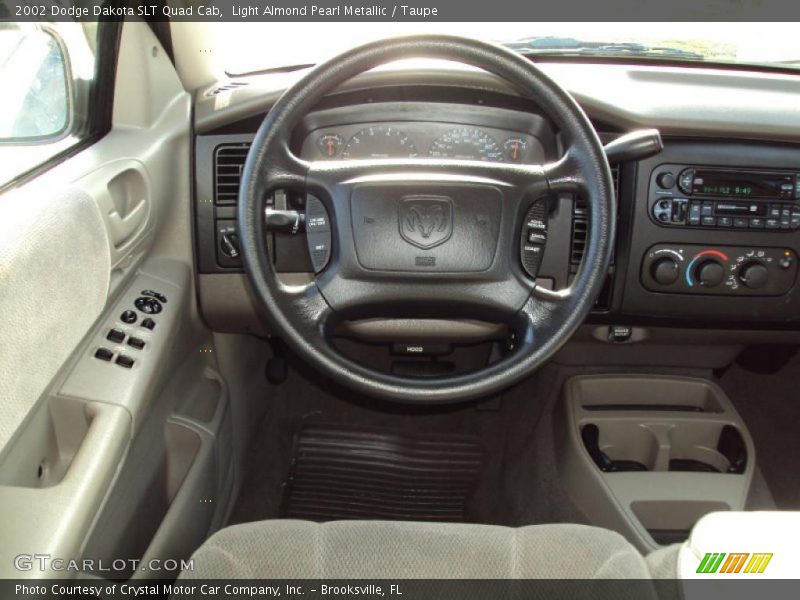 Light Almond Pearl Metallic / Taupe 2002 Dodge Dakota SLT Quad Cab