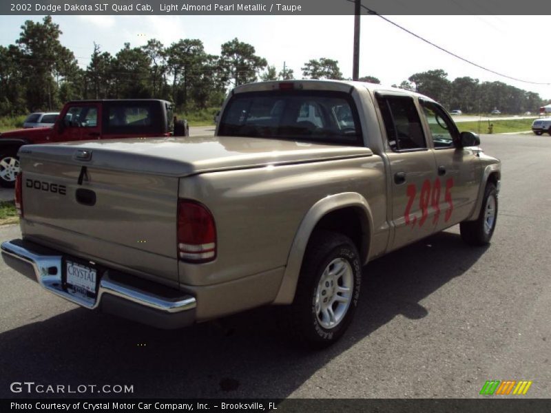 Light Almond Pearl Metallic / Taupe 2002 Dodge Dakota SLT Quad Cab